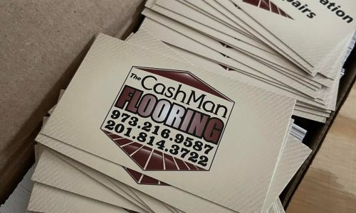 Cash man flooring business cards