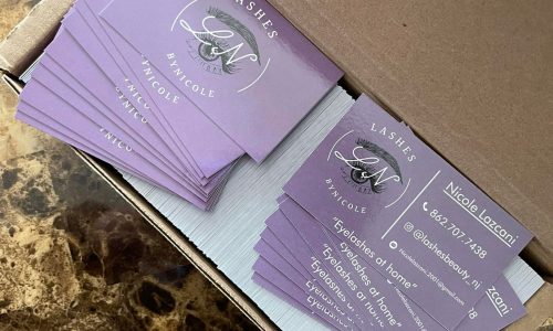 Lashes business cards